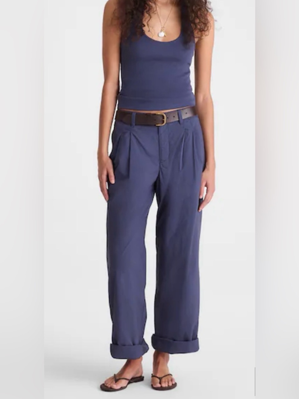 Madewell  The Everyday Trouser in Poplin in Petrol Navy Sz 4